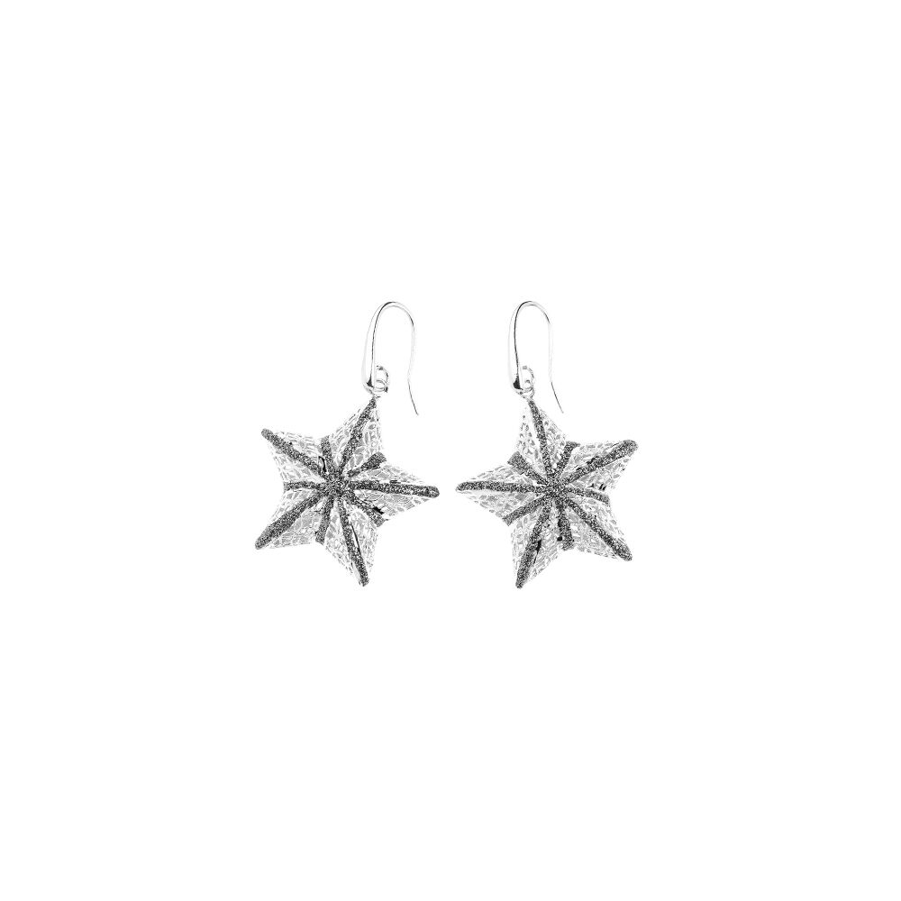 Ottaviani Orecchini in bronzo rod c/glitte black diamond Offerta San Valentino