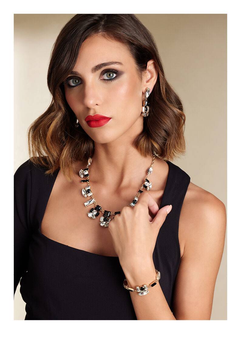 Ottaviani Bracciale dorato con cristalli Sostegno trimestrale