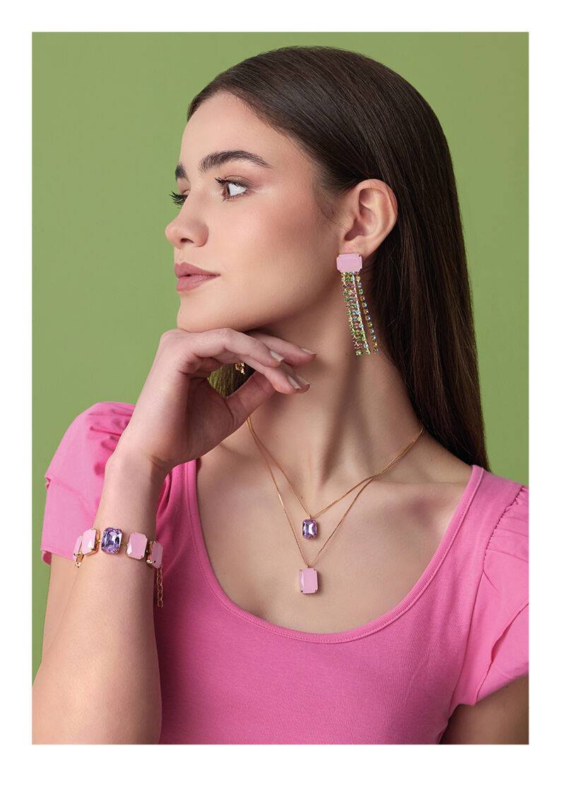 Ottaviani Bracciale dorato con cristalli Moda