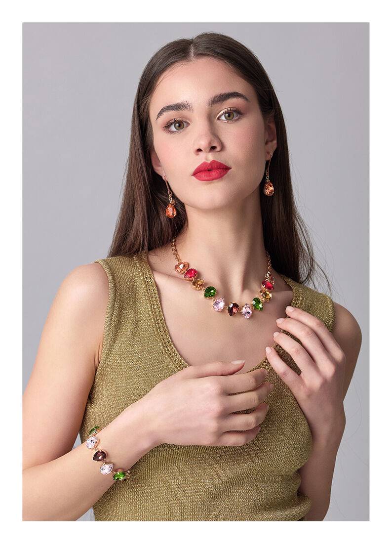 Ottaviani Collana dorata con cristalli Offerta settimanale