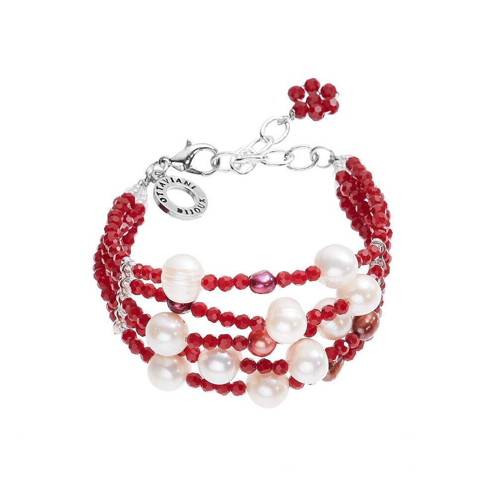 Ottaviani Bracciale con perle e cristalli Latest stili