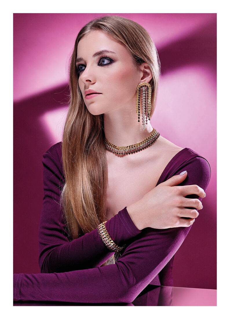 Ottaviani Orecchini dorati con strass Fino al 65% di sconto