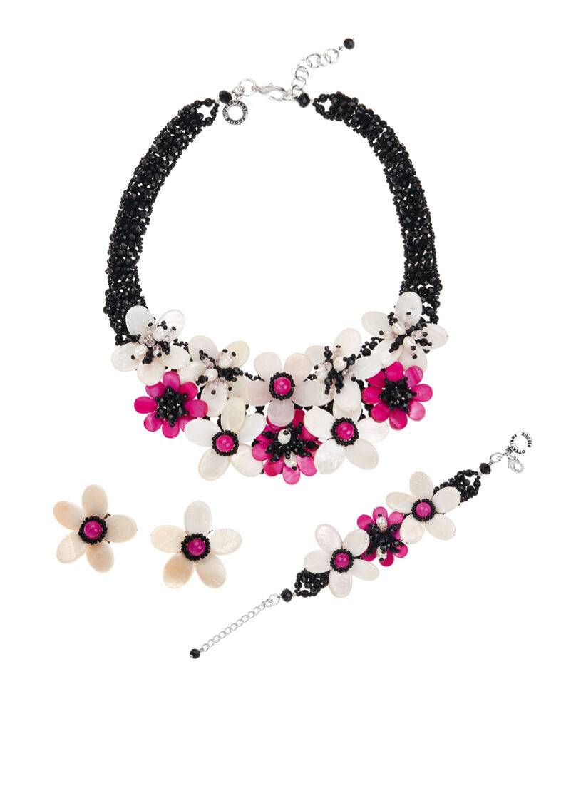 Ottaviani Bracciale con agata,madreperla,perle,cristalli Super sconto