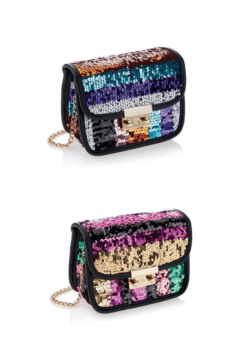Ottaviani Clutch con paillettes multicolor Esporta salva