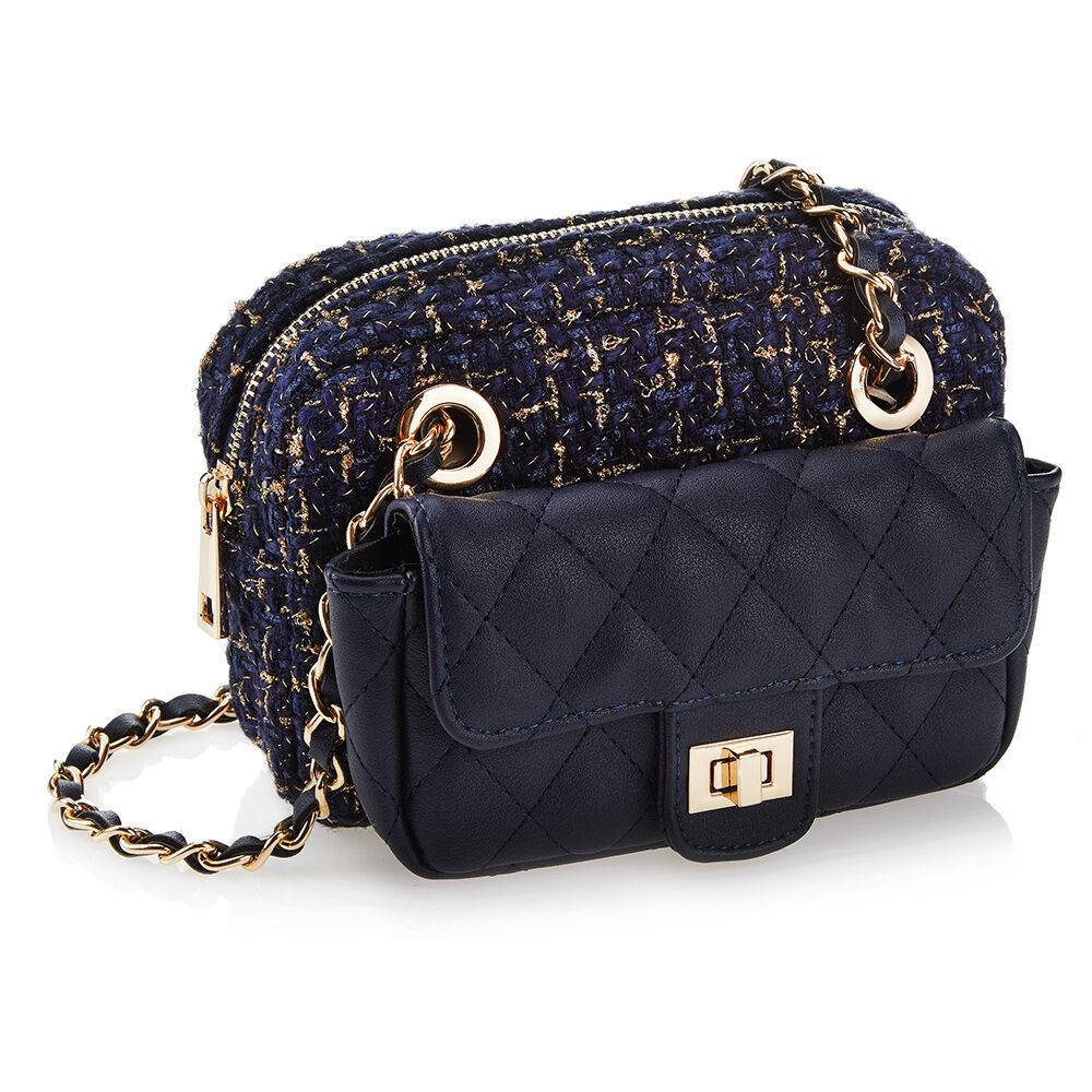 Ottaviani Borsa in tessuto boucle' ed ecopelle In vendita
