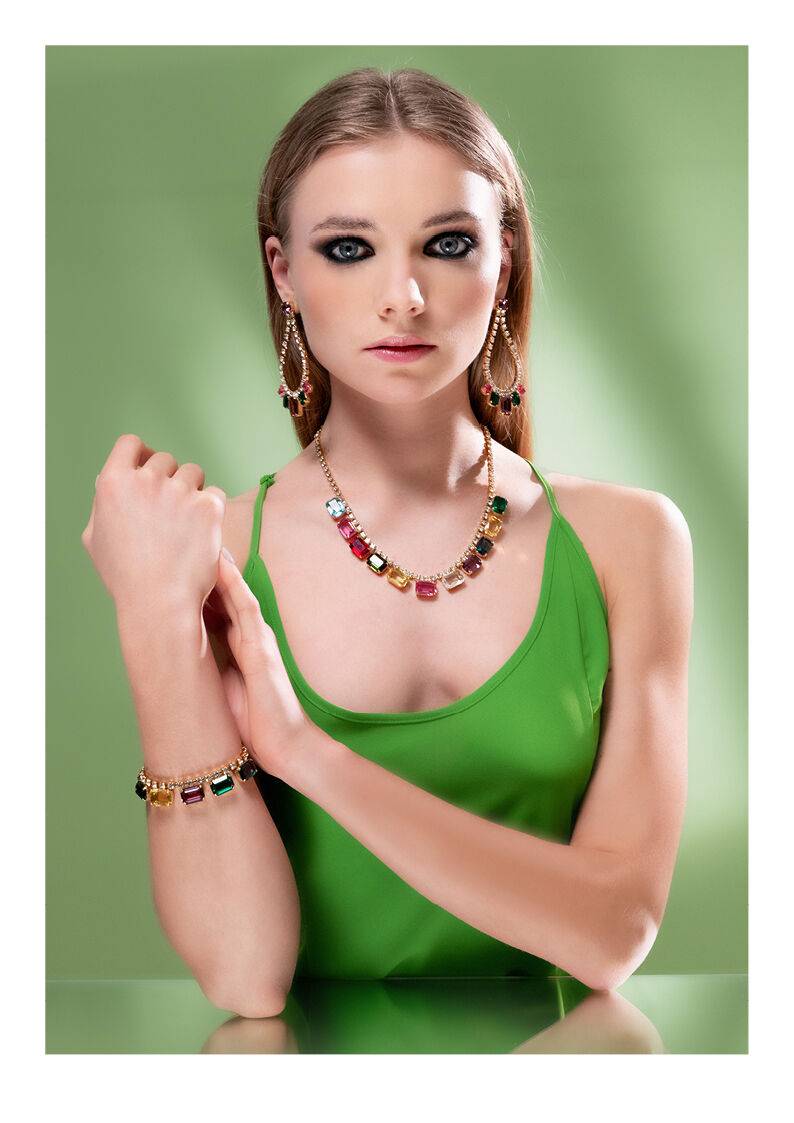 Ottaviani Collana dorata con strass Soddisfazione Garantita