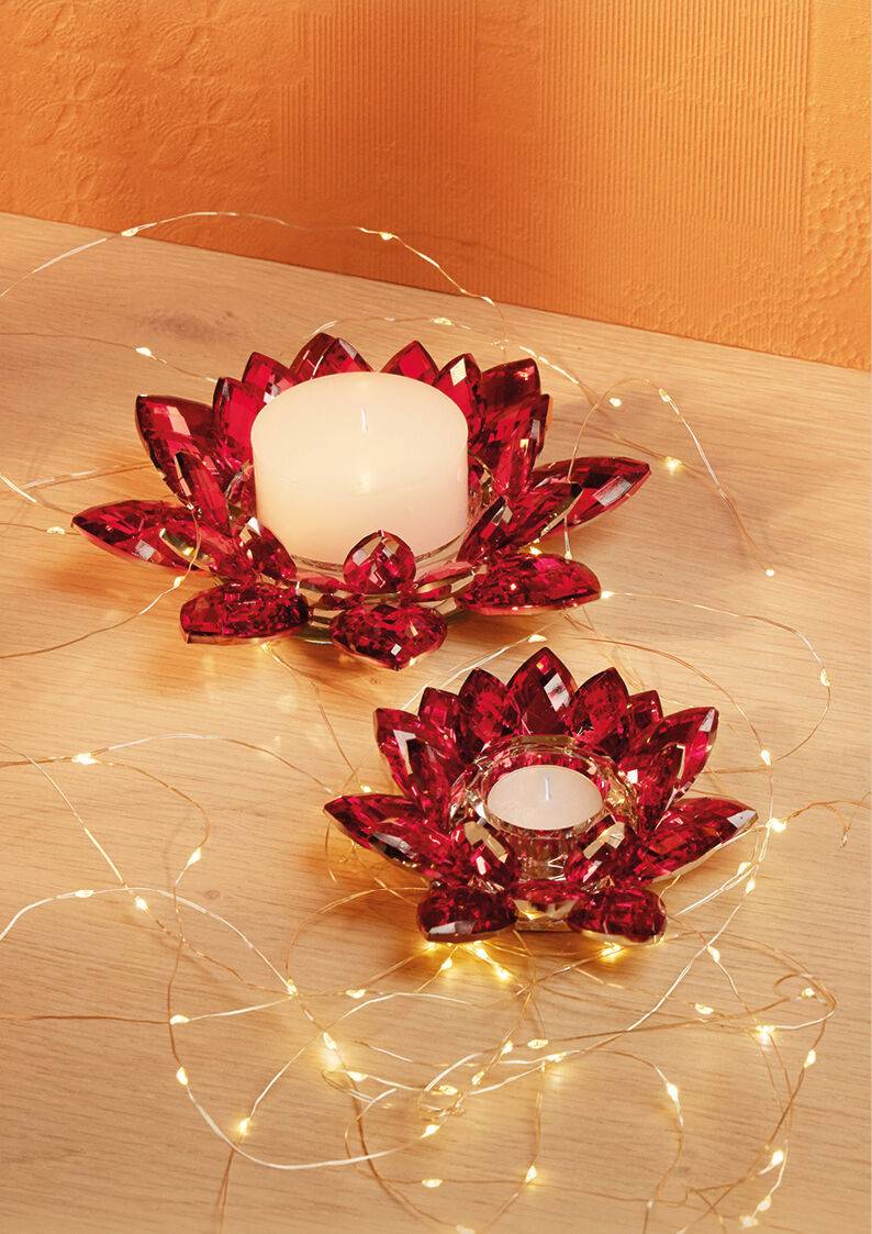 Ottaviani Candeliere "stella di cristallo rossa" Sottocosto