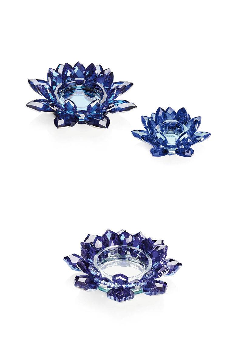 Ottaviani Candeliere "fiore di cristallo blu" Offerta