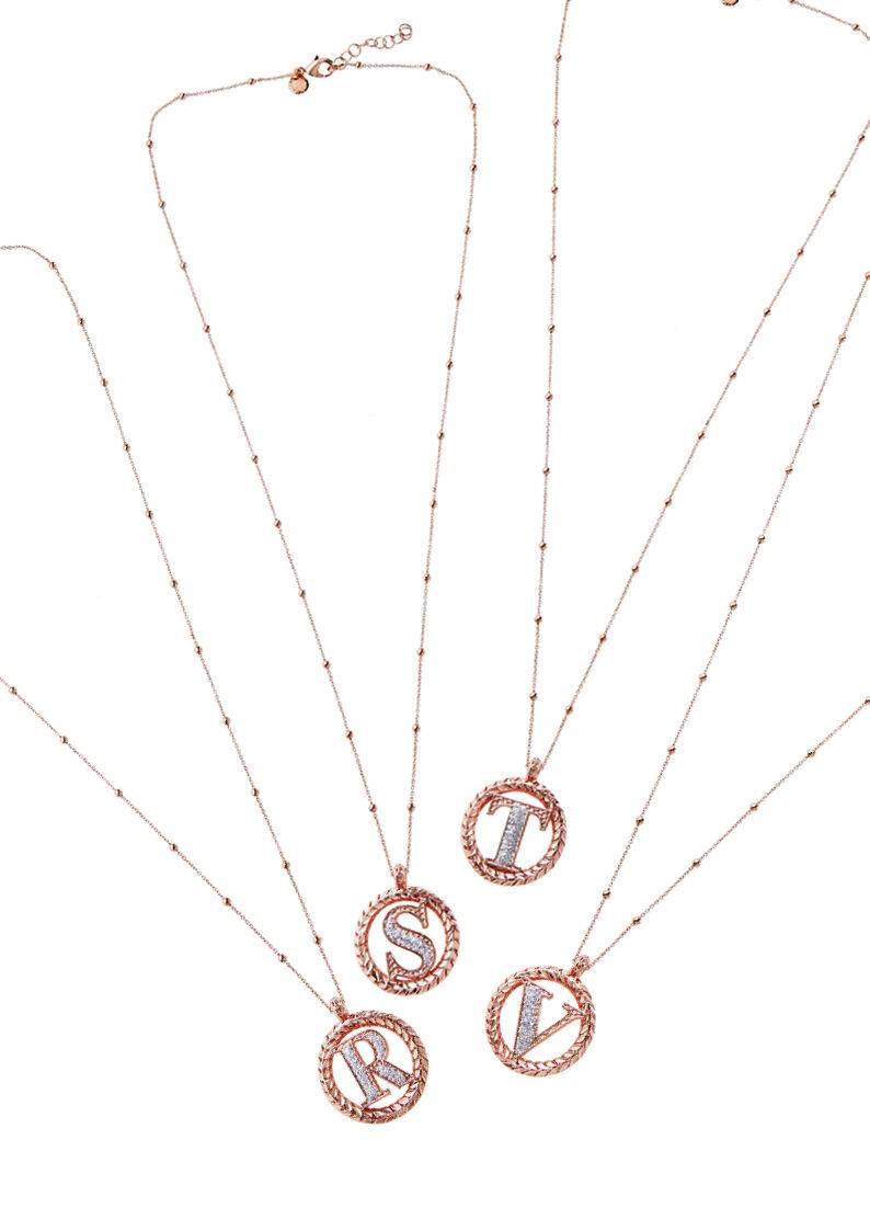 Ottaviani Collana in bronzo oro rosa con glitter argento Prezzo di fabbrica