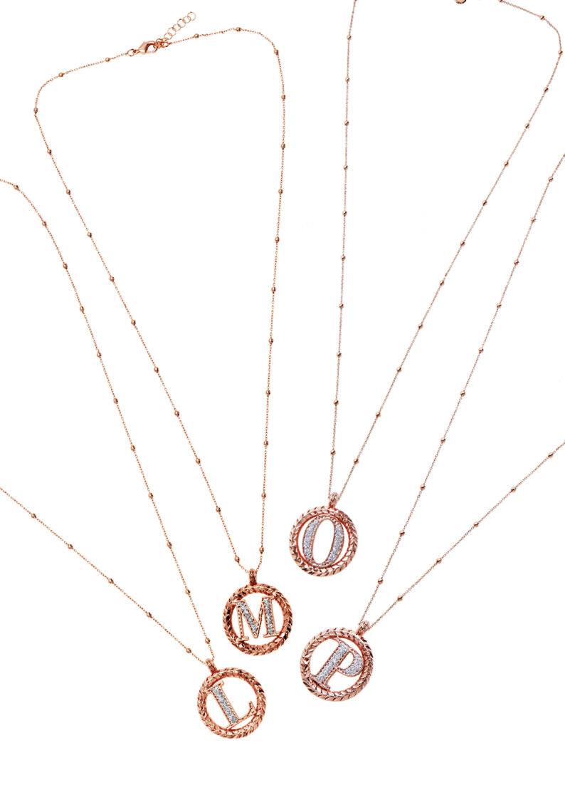 Ottaviani Collana in bronzo oro rosa con glitter argento Flash Sale