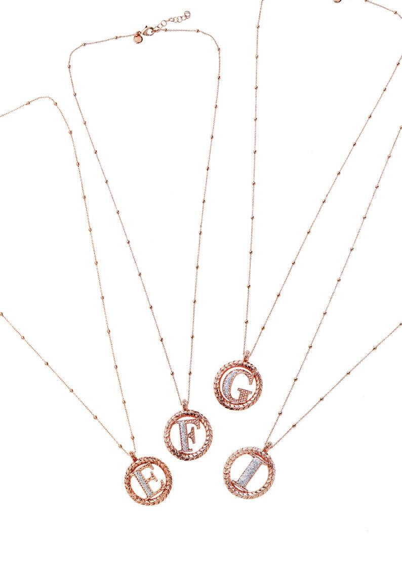 Ottaviani Collana in bronzo oro rosa con glitter argento Vendite stagionali