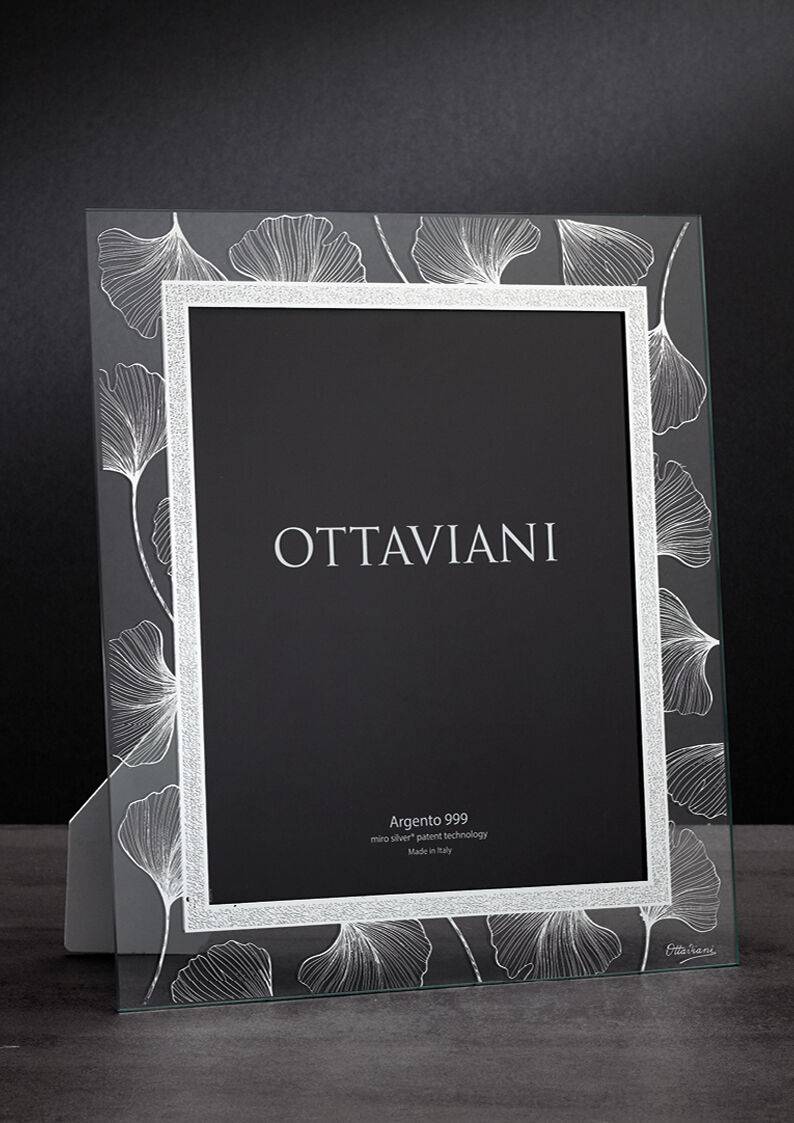 Ottaviani Portafoto in cristallo "soffio" con foglia arg ACQUISTA ORA