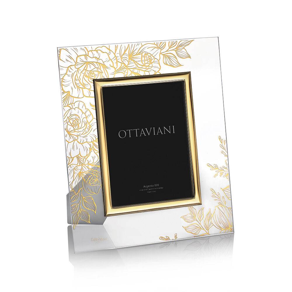Ottaviani Portafoto cristallo "rose" c/c. e foglia oro Latest stili