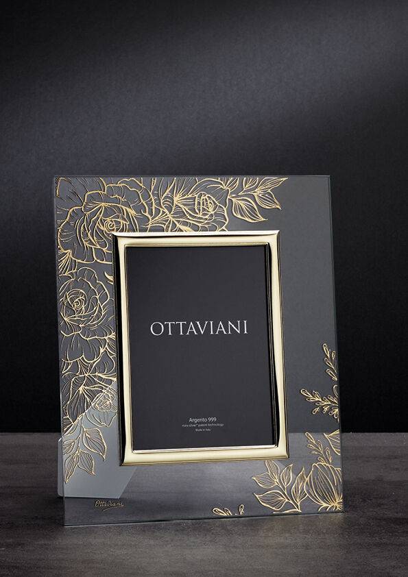 Ottaviani Portafoto cristallo "rose" c/c. e foglia oro Latest stili