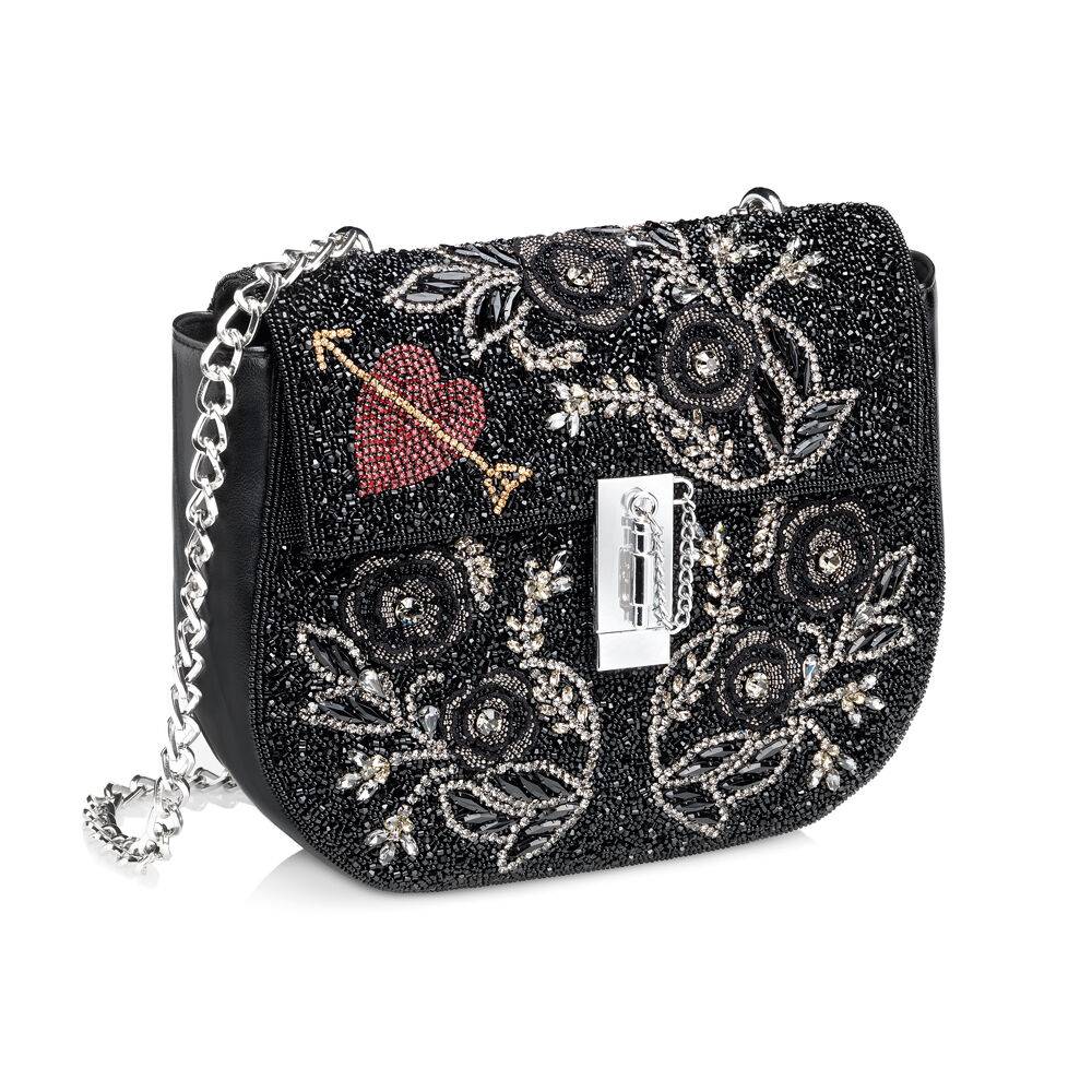 Ottaviani Clutch con perline,cristalli e strass Italy