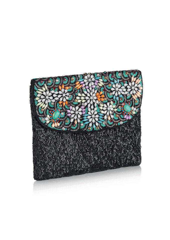 Ottaviani Clutch con cristalli,perline e strass Italia