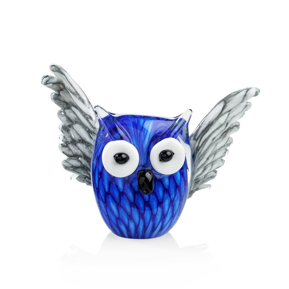 Ottaviani Scultura "gufo bluette" h 11,8 cm Prezzo Ridotto