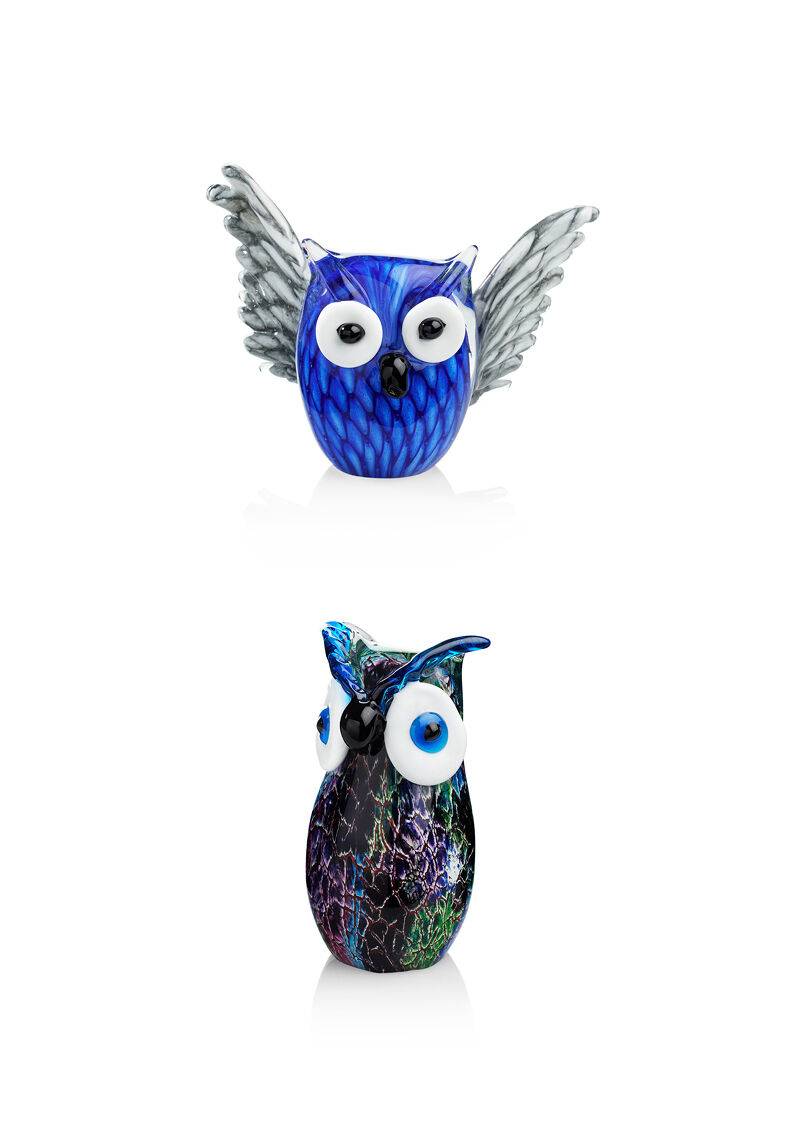Ottaviani Scultura "gufo bluette" h 11,8 cm Prezzo Ridotto