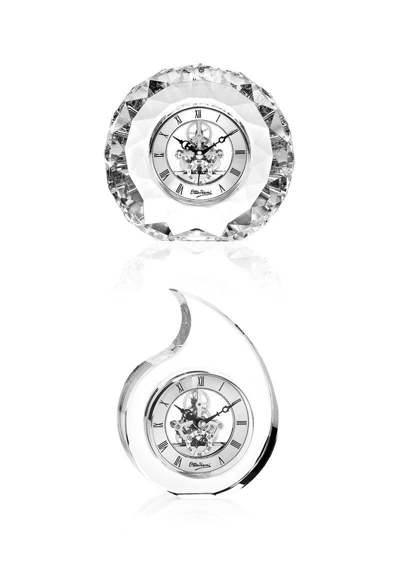 Ottaviani Orologio in cristallo h. 15,5 cm Sconto di tempo limitato