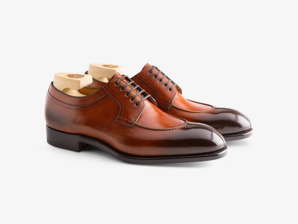 ﻿Paolo Sartori Art. 583 Derby in pelle Anticata Cognac In Saldo