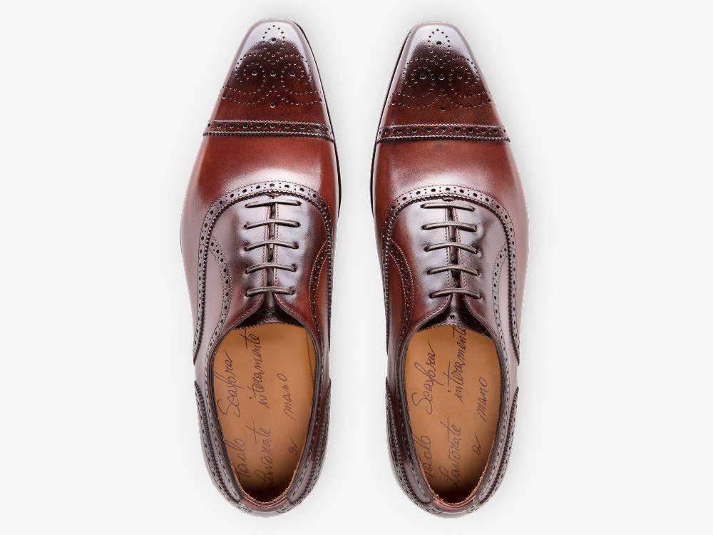 Paolo Sartori Art. 587 Oxford in pelle Anticata Amarone Prezzo Ridotto