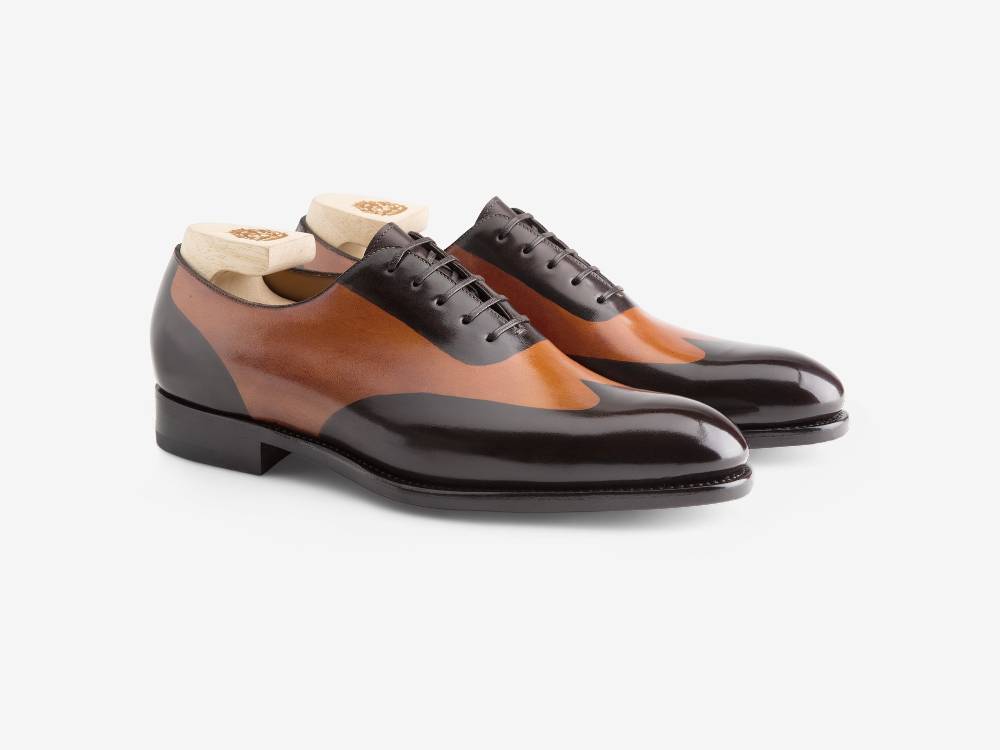 Paolo Sartori ART. 658 Oxford in pelle Dipinta a Mano Cognac e Vietri Presa