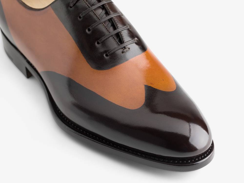 Paolo Sartori ART. 658 Oxford in pelle Dipinta a Mano Cognac e Vietri Presa