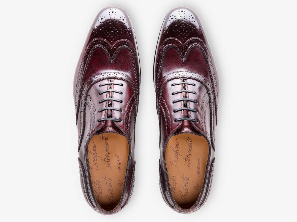 Paolo Sartori Art. 699 Oxford in pelle Anticata Bordeaux Economico