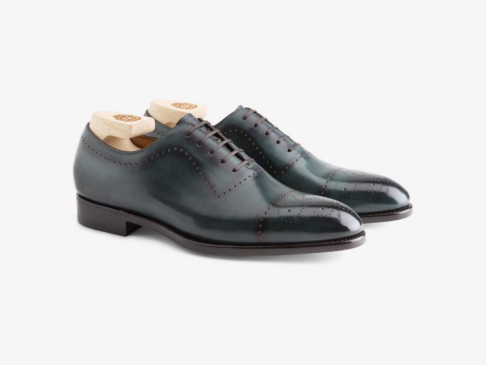 Paolo Sartori ART. 632 Oxford in pelle Anticata Turquoise Outlet