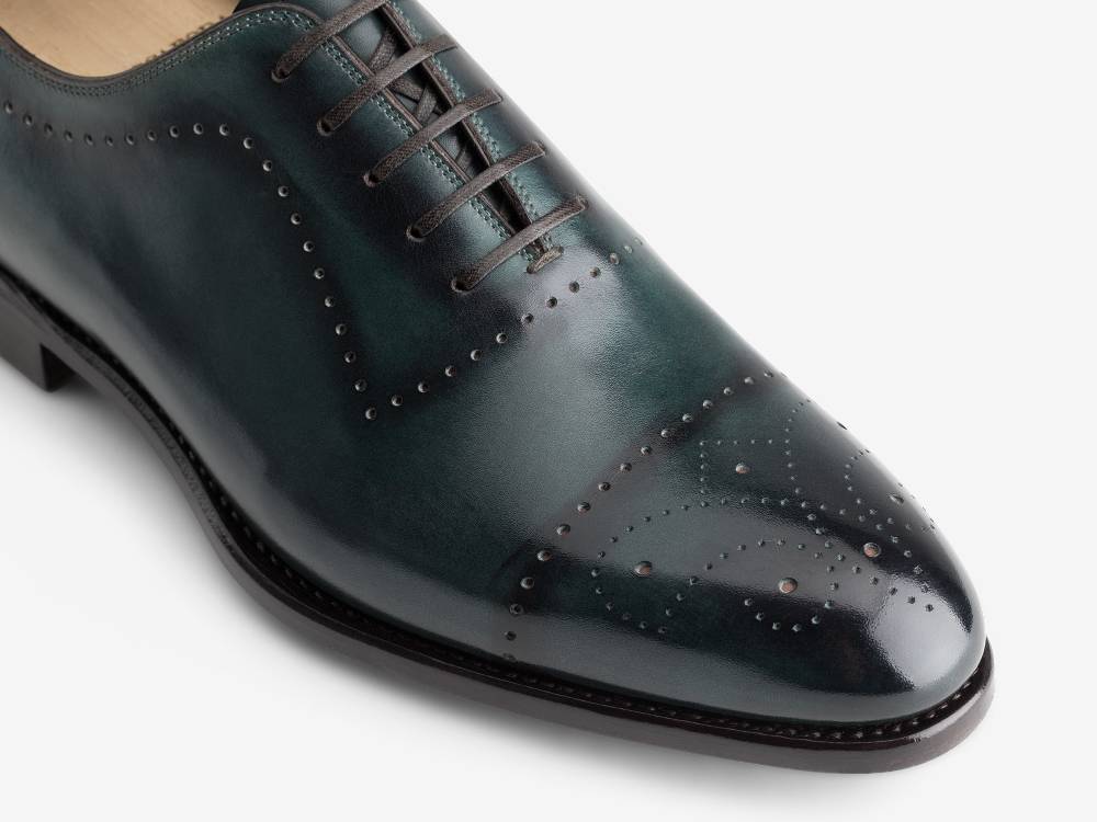 Paolo Sartori ART. 632 Oxford in pelle Anticata Turquoise Outlet