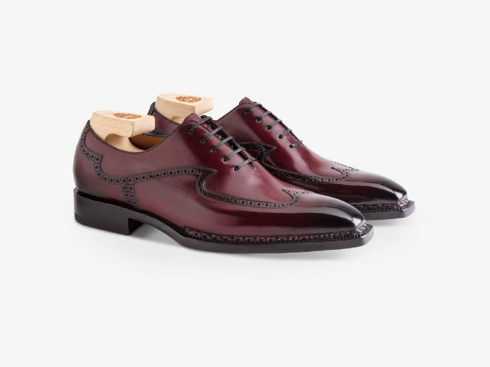 Paolo Sartori Art. 791 Oxford in Antiqued Bordeaux Leather Saldi