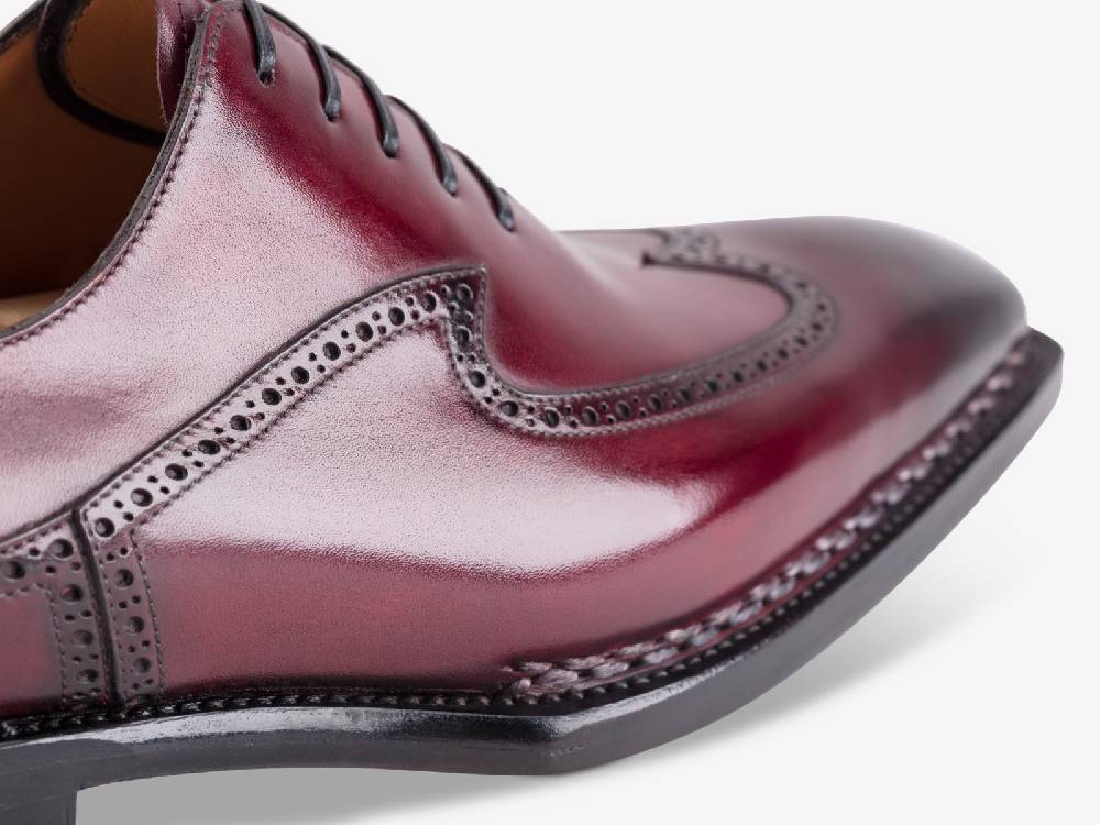 Paolo Sartori Art. 791 Oxford in Antiqued Bordeaux Leather Saldi