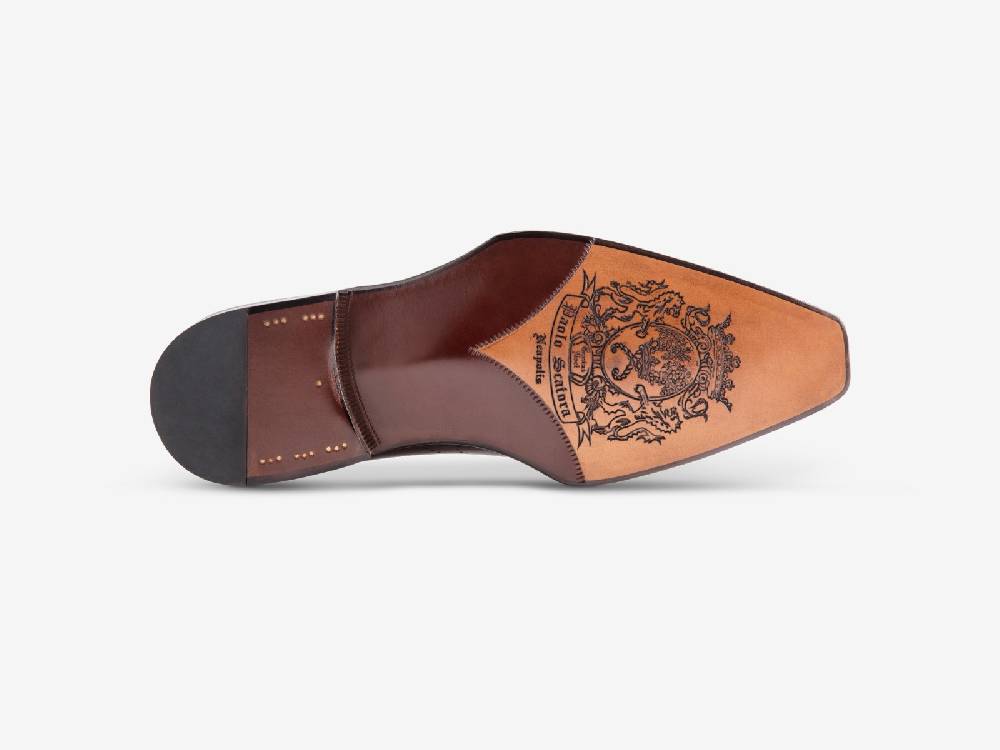 Paolo Sartori Art. 791 Oxford in Antiqued Bordeaux Leather Saldi
