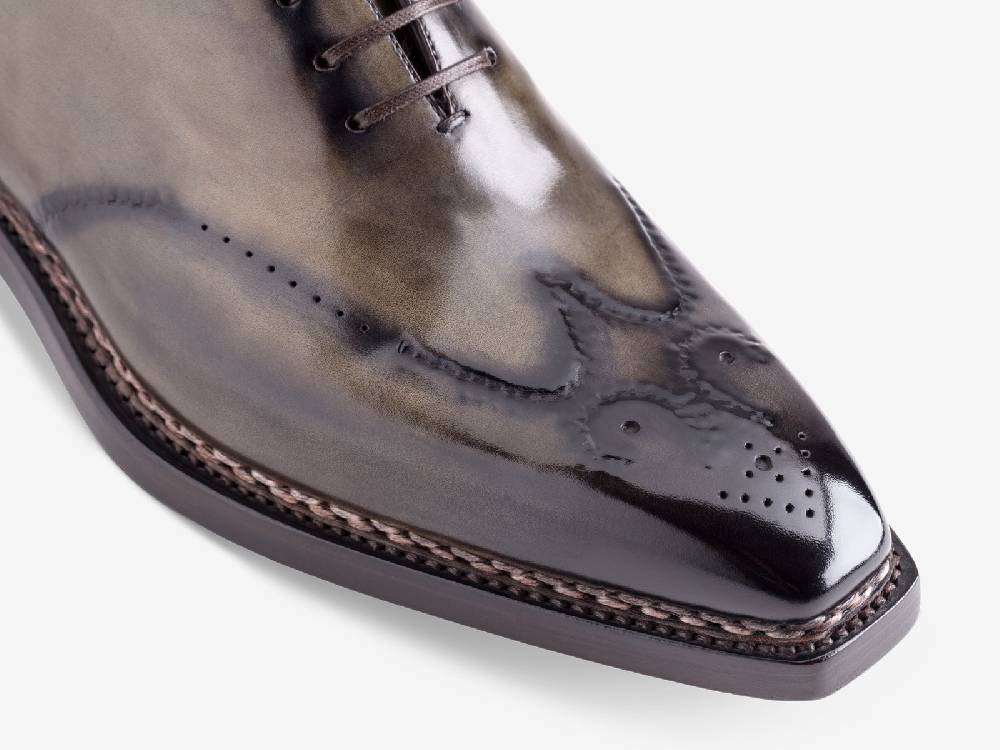 Paolo Sartori Art. 792 Oxford in Antiqued Verdegris Leather Offerte