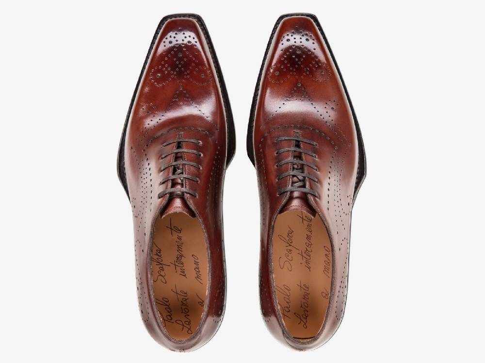 Paolo Sartori Art. 768 Oxford in Antiqued Positano Leather Hotsell