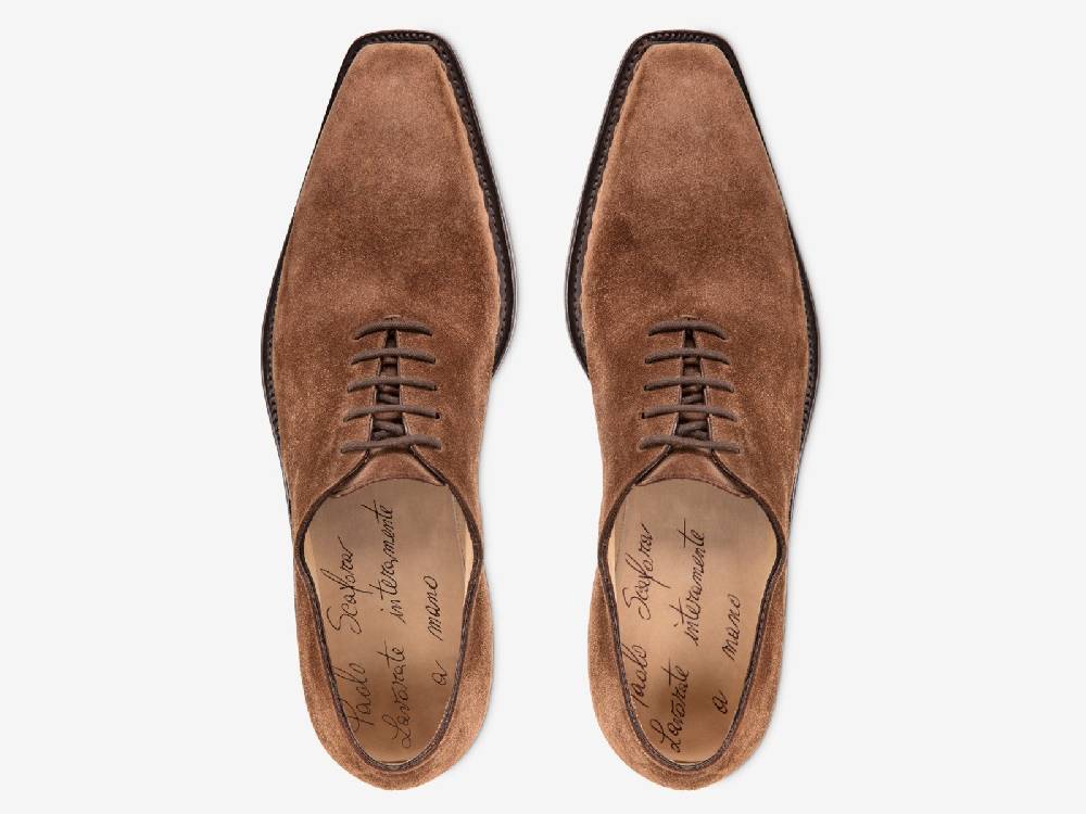 Paolo Sartori Art. 175B Oxford in in pelle scamosciata Marrone Negozio