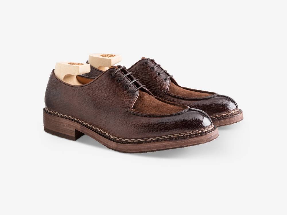 Paolo Sartori Art. 797 Derby in Montella Shark and Suede Leather Nuova