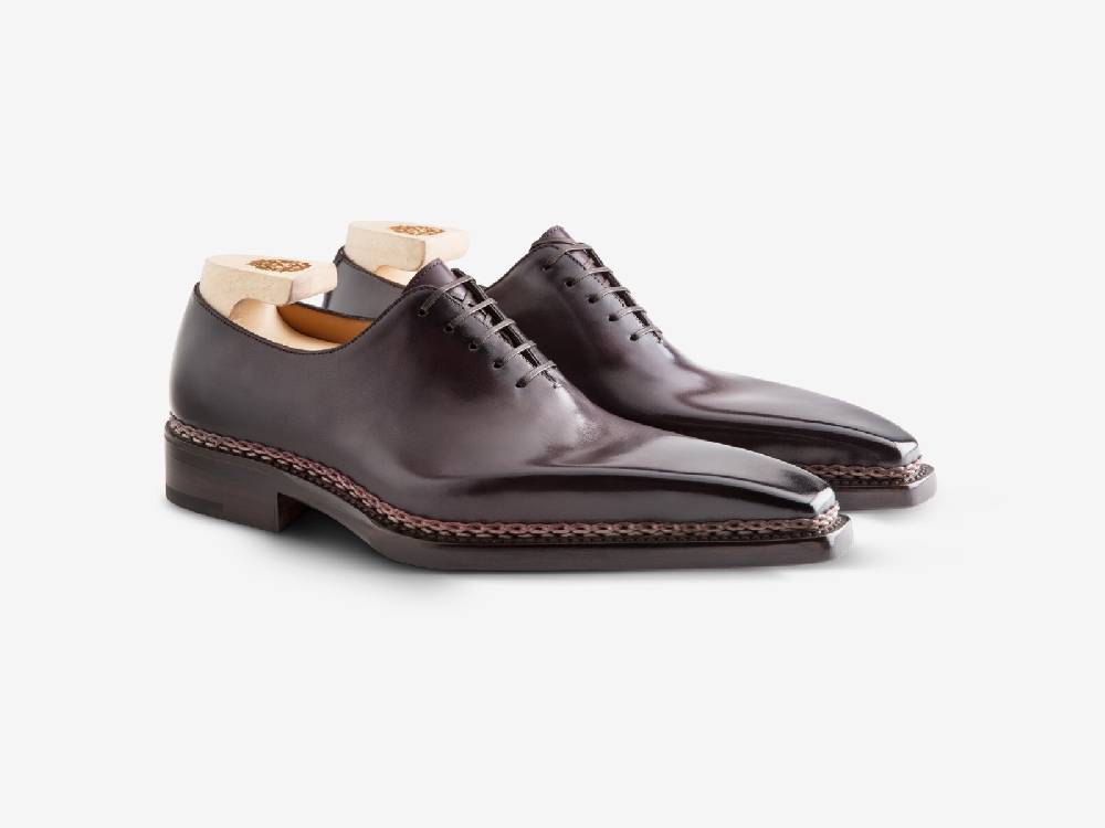 Paolo Sartori Art. 175SP Oxford in pelle Anticata Melanzana In Linea