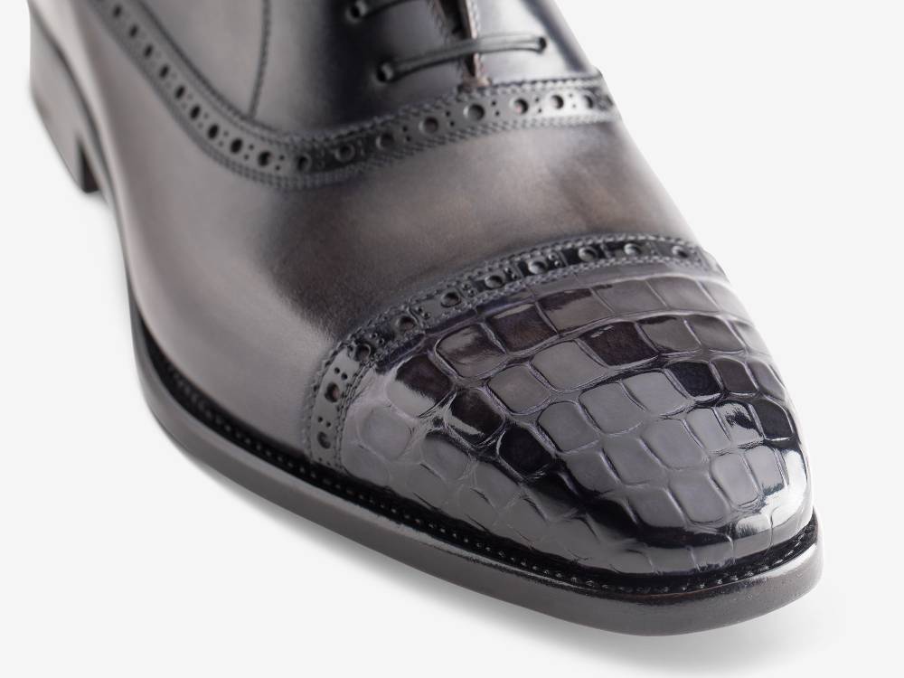 Paolo Sartori Art. 695 Oxford in pelle Anticata Grigio Italia