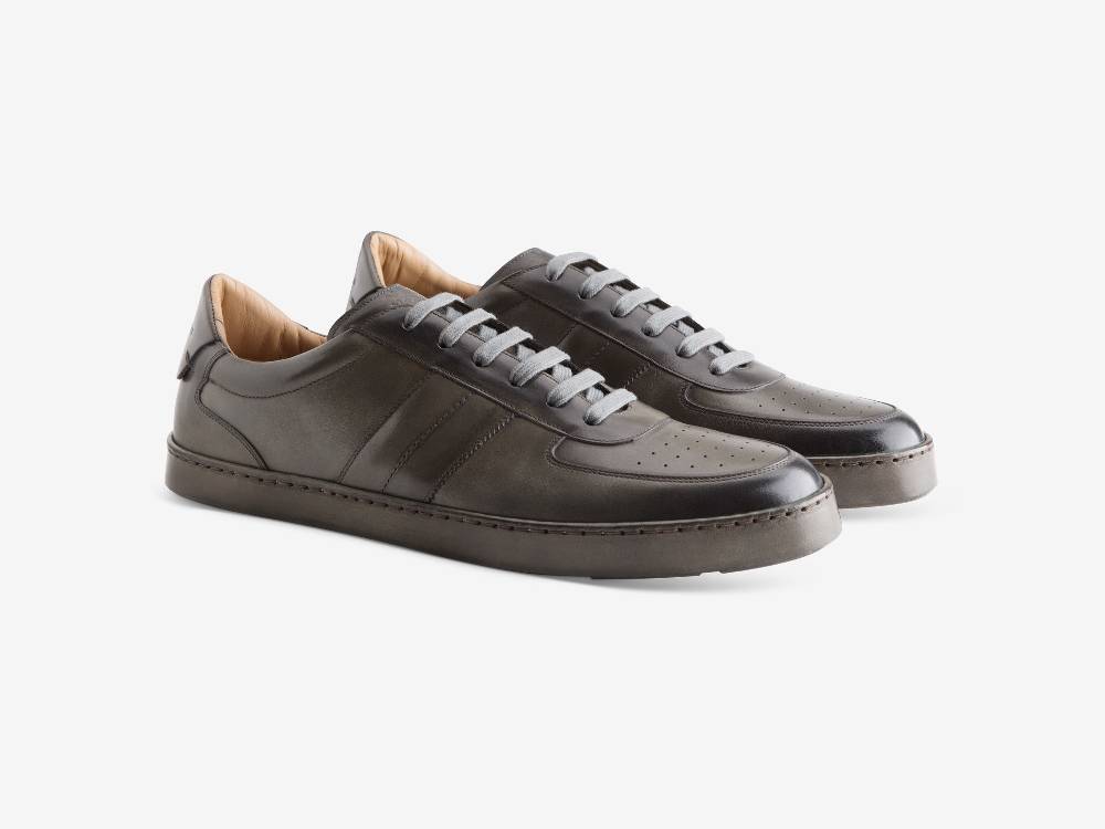 Paolo Sartori Art.Tenny2 Sneakers In Pelle Anticata Ardesia Consegna Veloce
