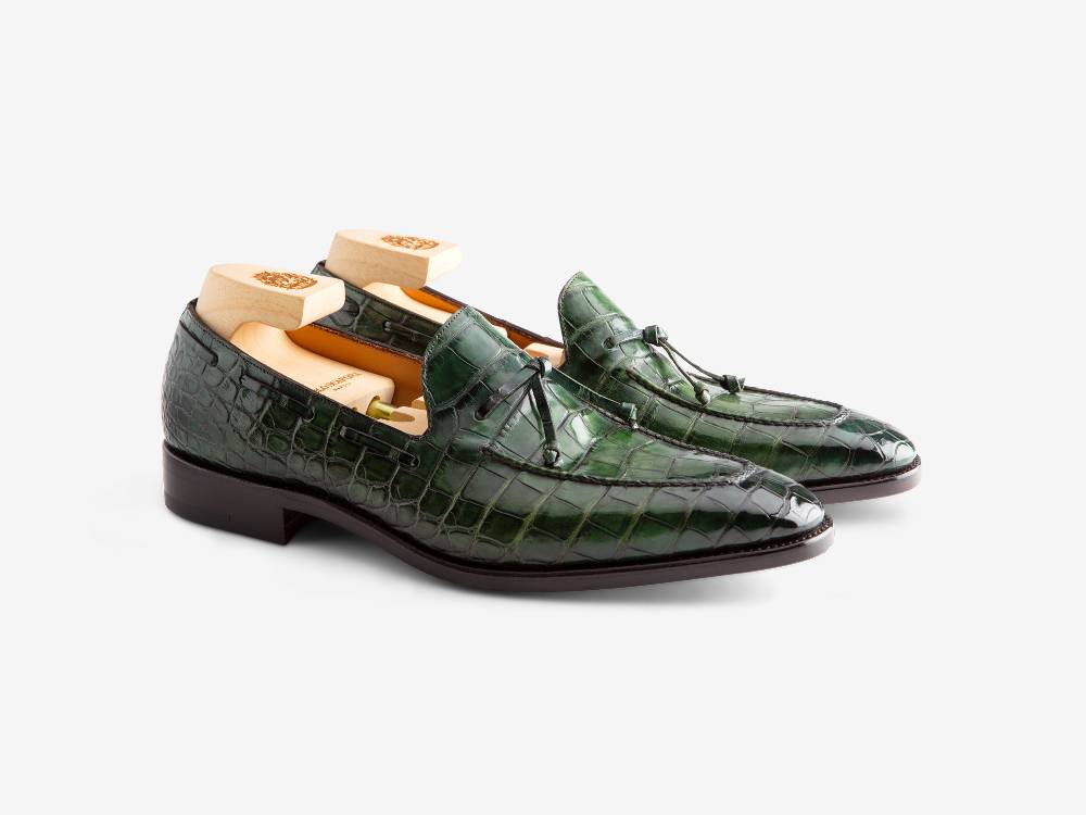 Paolo Sartori Art. 541 Mocassino in pelle Anticata Verde Smeraldo Negozi Online