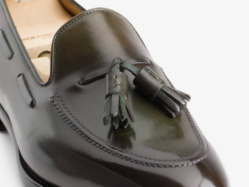 Paolo Sartori Art.562 Mocassino in pelle Anticata Oliva Shopping Online