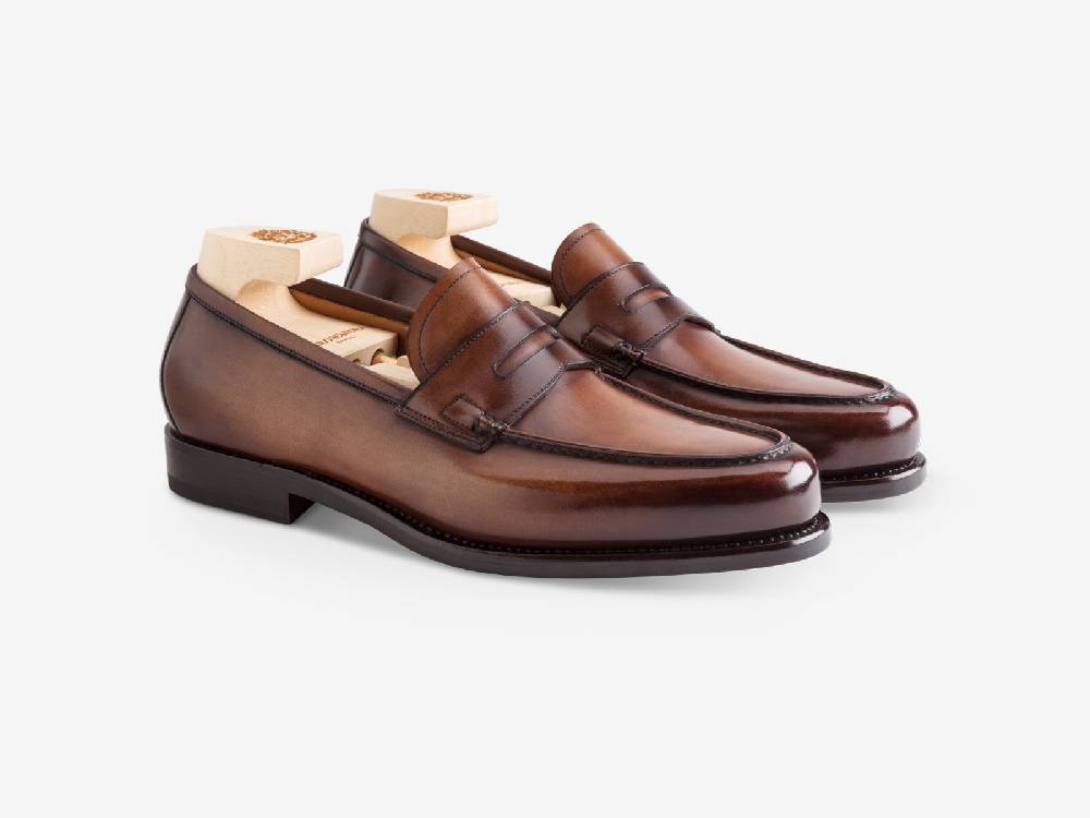 Paolo Sartori Art. 799 Loafer in Antiqued Montella Leather Presa