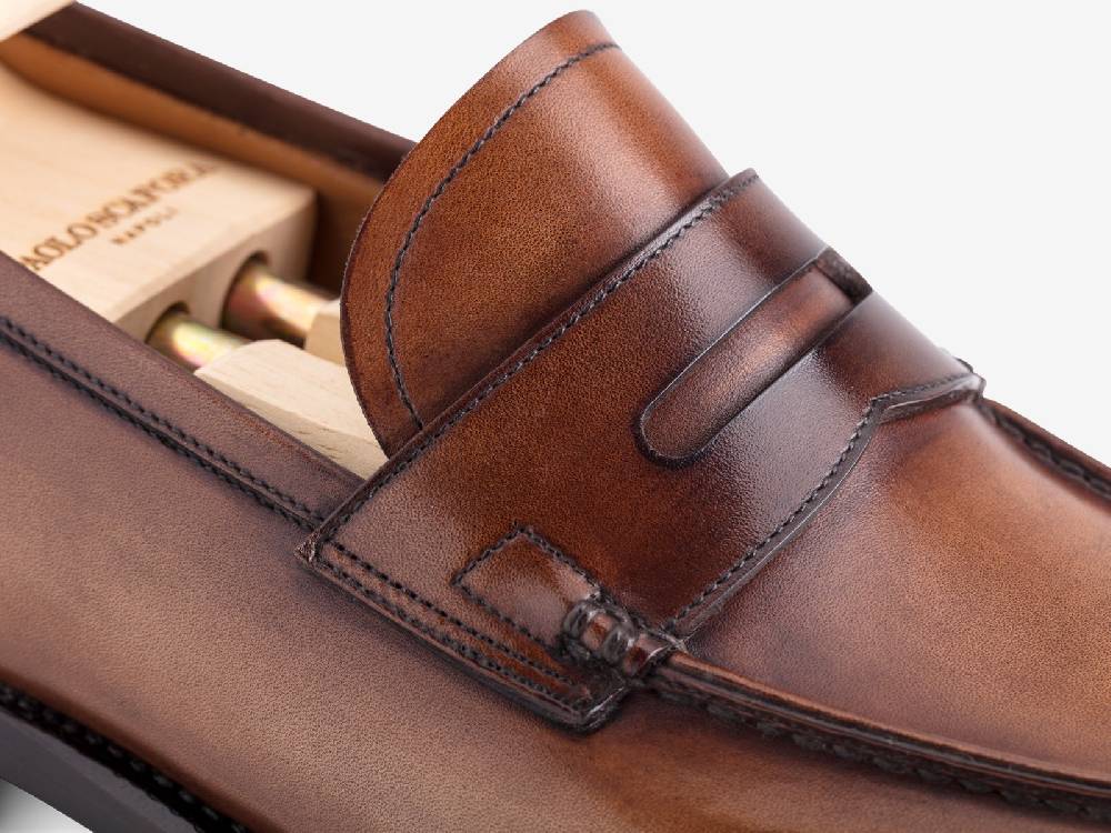 Paolo Sartori Art. 799 Loafer in Antiqued Montella Leather Presa