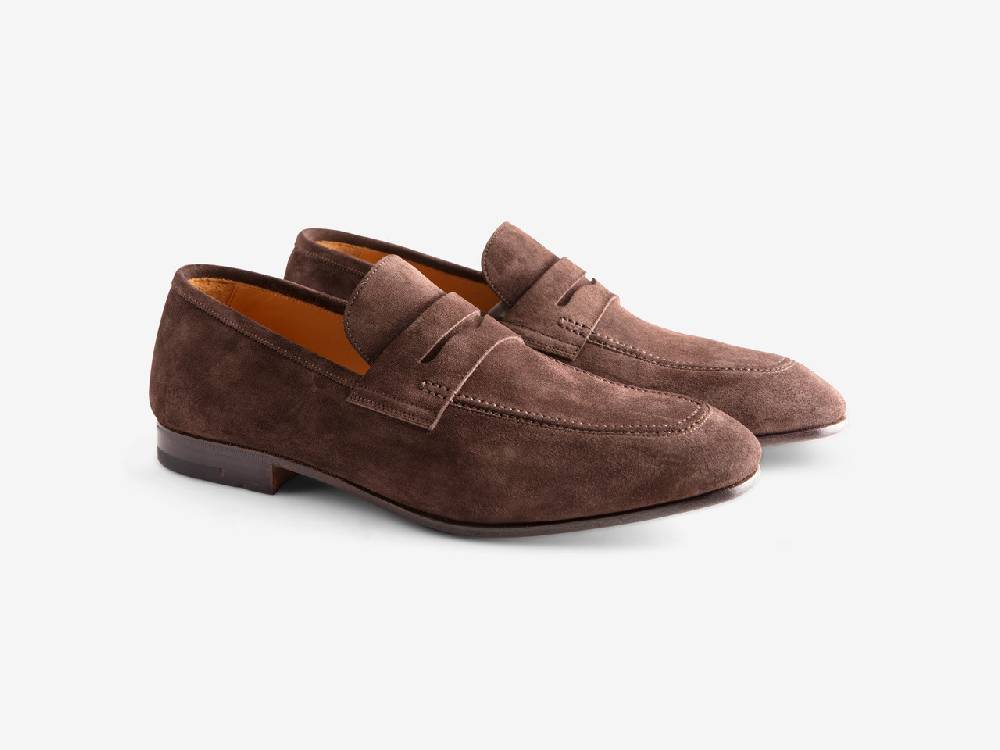 Paolo Sartori Art. 638 Mocassino in Camoscio Marrone scuro Economico