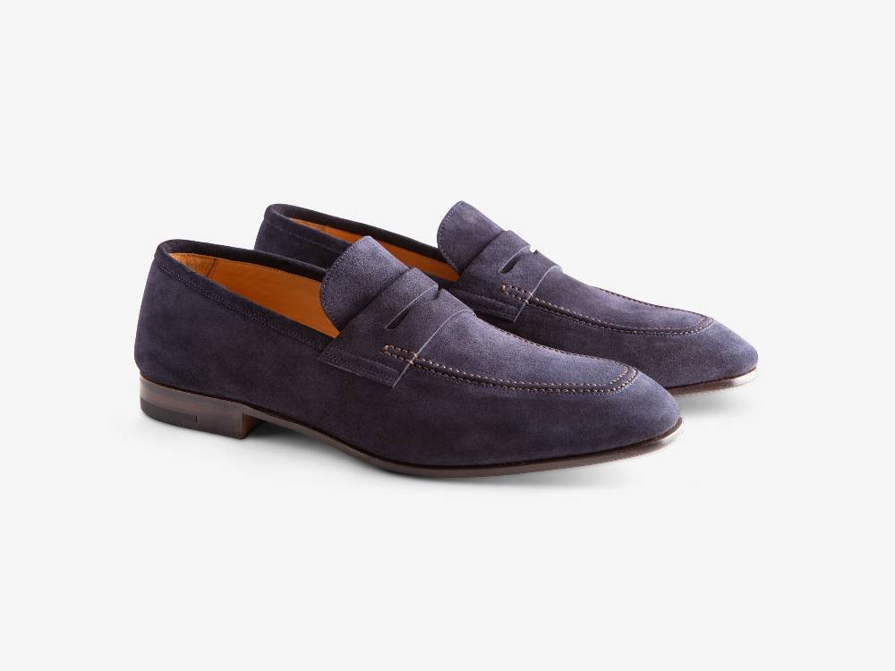 Paolo Sartori Art. 638 Mocassino in Camoscio Blue Outlet
