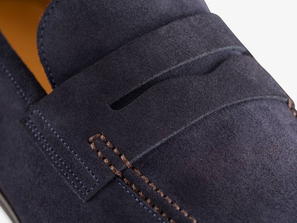 Paolo Sartori Art. 638 Mocassino in Camoscio Blue Outlet