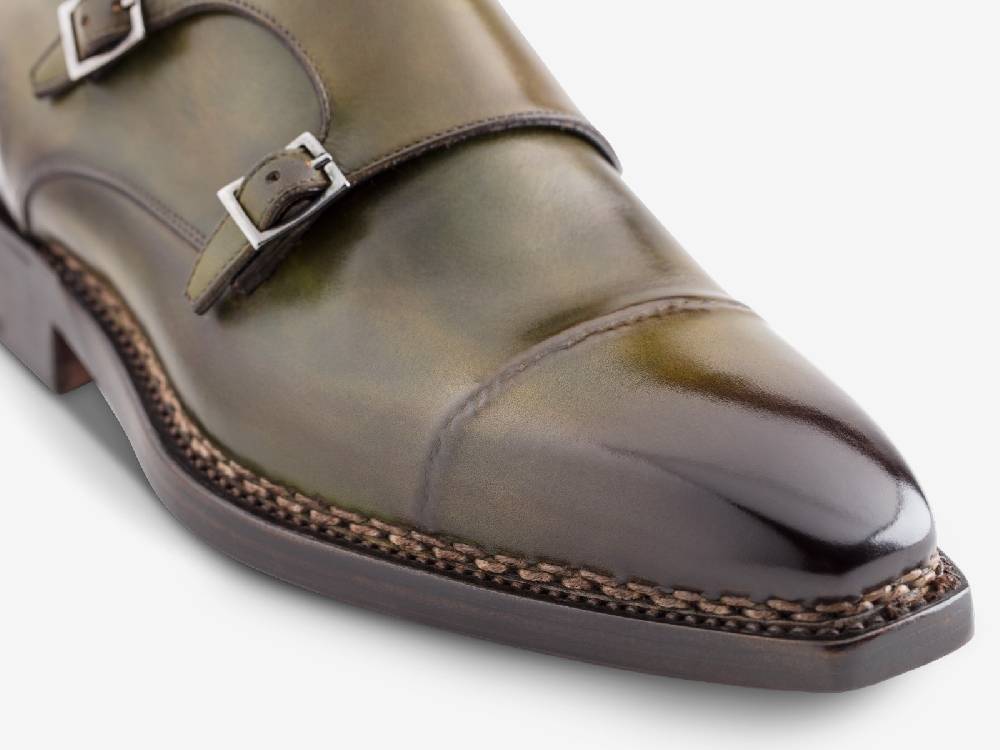 Paolo Sartori Art. 742 Monkstrap in Antiqued Bosco Leather Moda