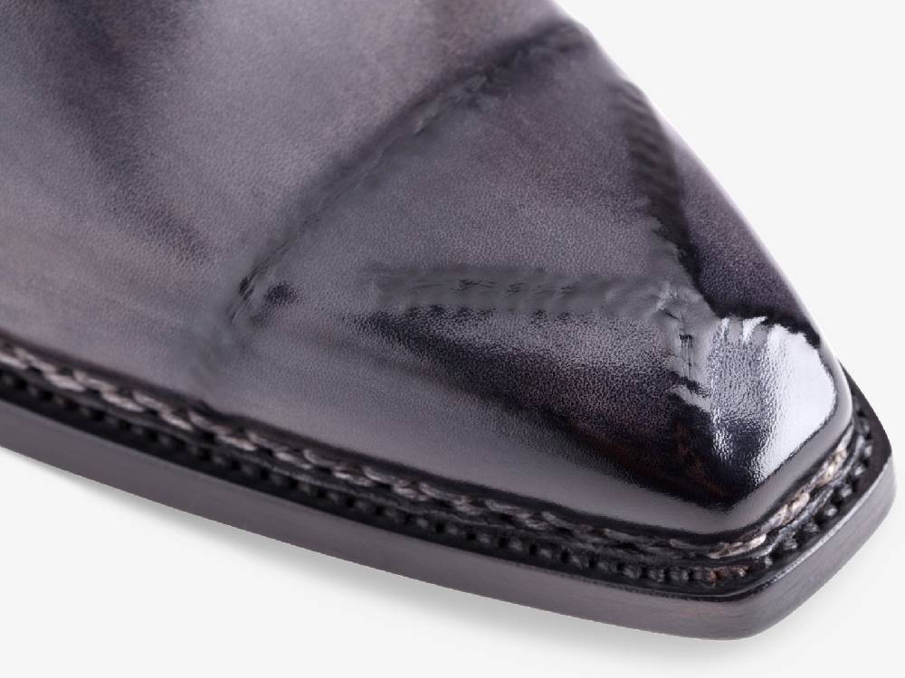 Paolo Sartori Art. 793 Monkstrap in Antiqued Grigio Leather 2025