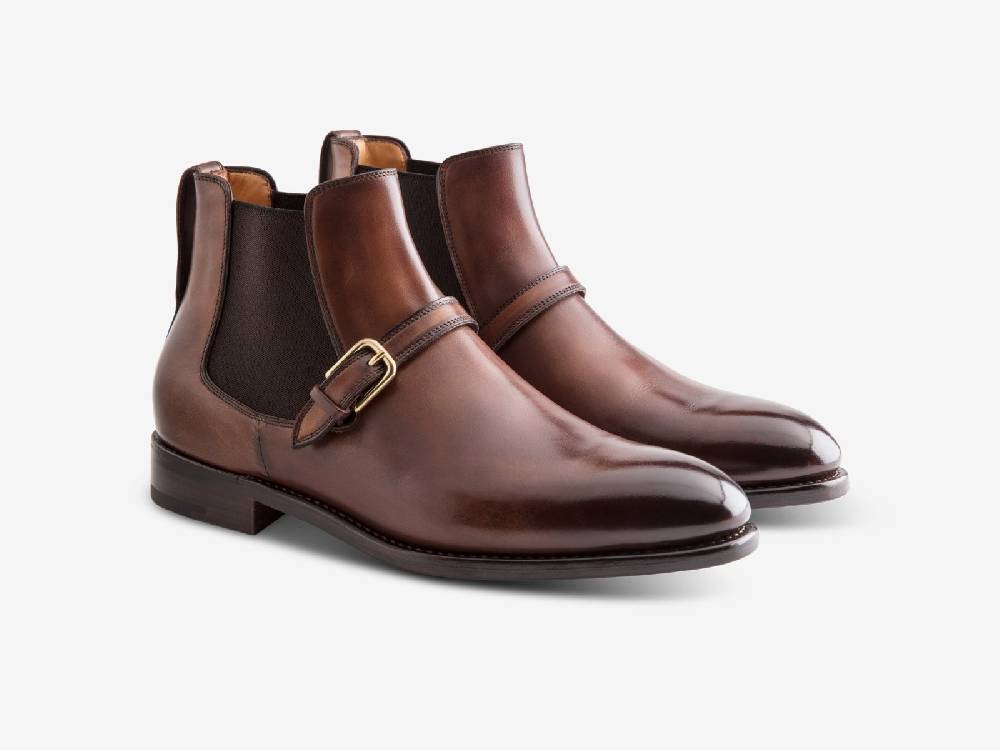 Paolo Sartori Art. 767 Chelsea Boot in Antiqued Montella Leather Promozione
